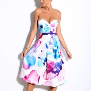 Floral tea length dress